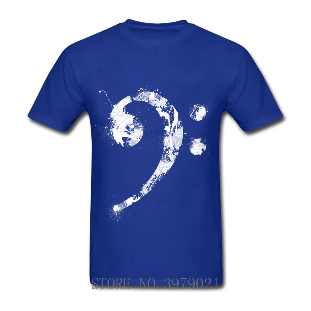 Мужские футболки с изображением баса скрипичного ключа одежда короткими