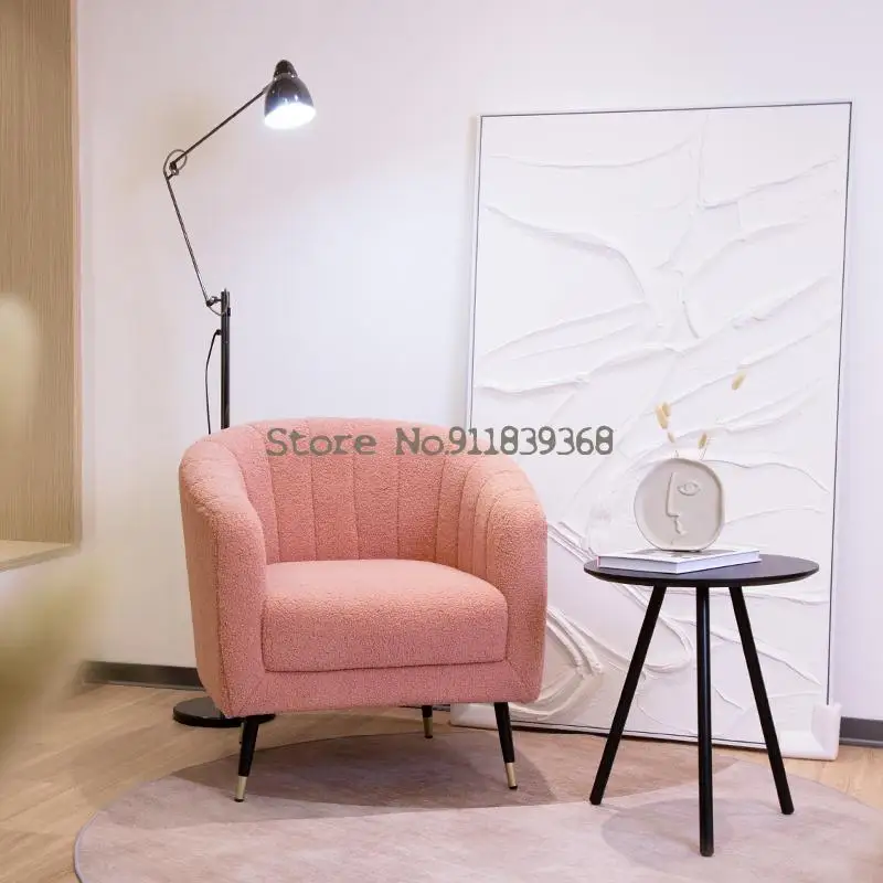 Одноместный светильник роскошный современный скандинавский тканевый диван для