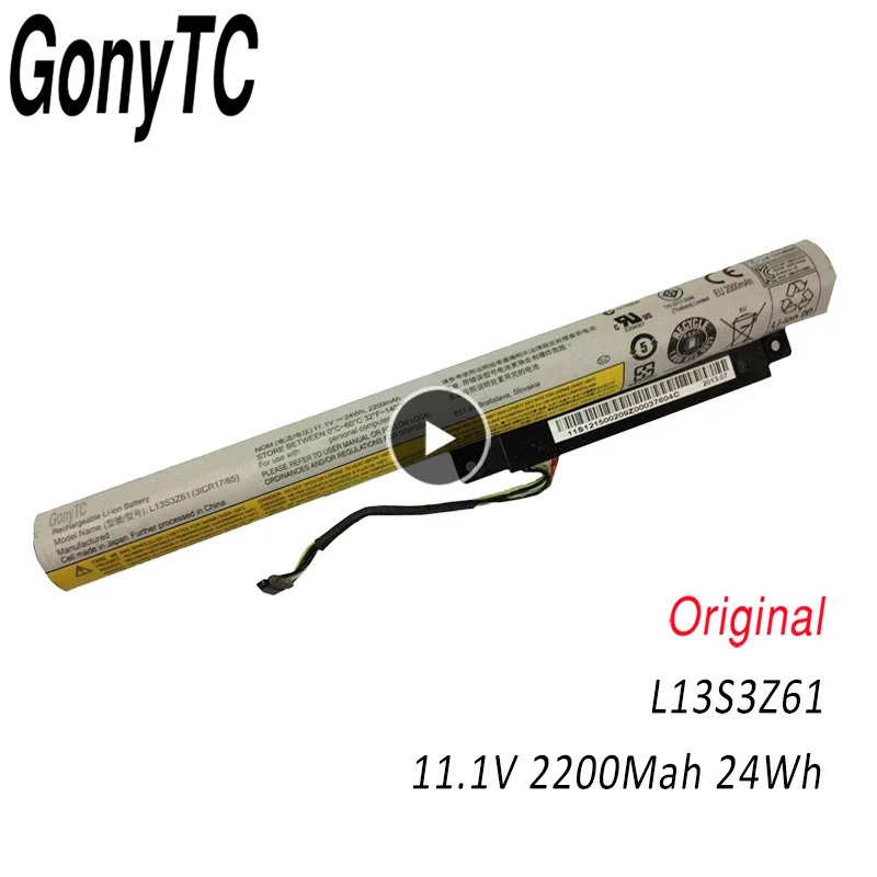 

GONYTC L13S3Z61 Laptop Battery for LENOVO IdeaPad Flex 10 Series L13M3Z61 L13L3Z61 3ICR17/65 11.1V 2200MAH