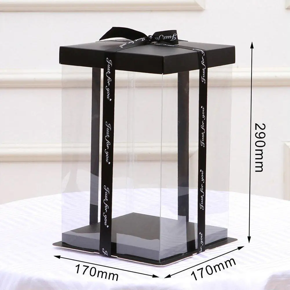 

Large transparent packing box Valentine's Day birthday rose gift Christmas flower box gift bear gif