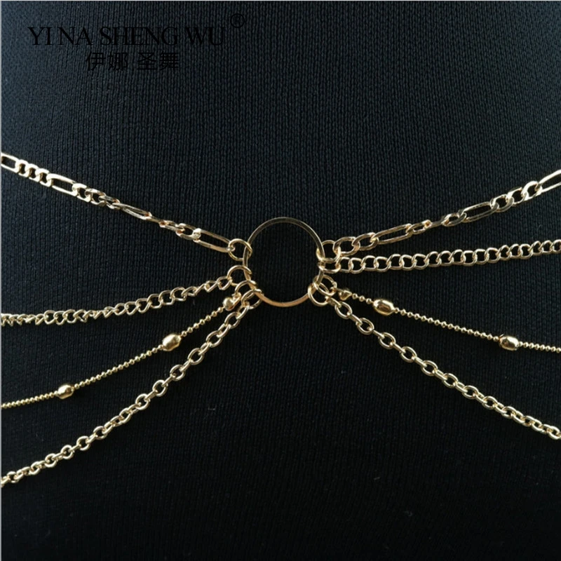 

Bohemia Waist Chain Multilayer Chain Belts Sexy Vintage Simple Geometric Female Body Chain Women Jeans Belly Dance Waist Chain