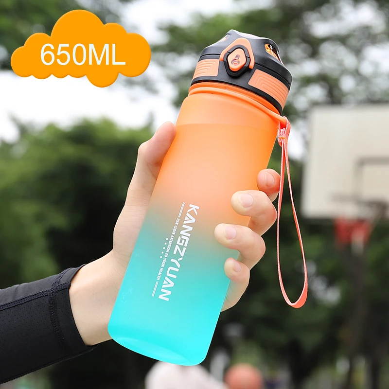 

Large-capacity sports water cup men's summer plastic cup high temperature water bottle oversized fitness kettle portable straw