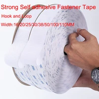 162025303850100110mm strong velcros tape self adhesive hook and loop white fastener tape nylon sticker velcros adhesive