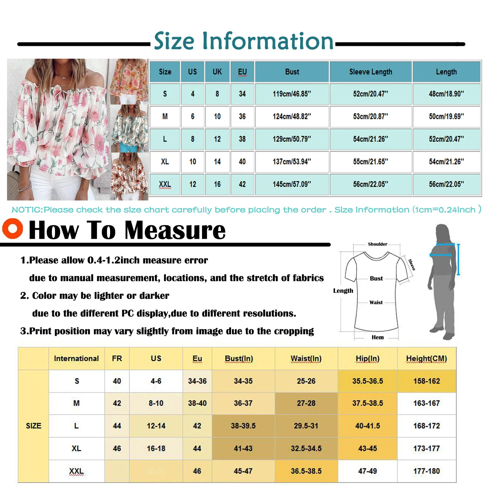 

Women Off Shoulder Elegant Floral Shirt Casual Blouse Tops Summer Top Long Sleeve Shirt Harajuku Printed Blusa Feminina#f3