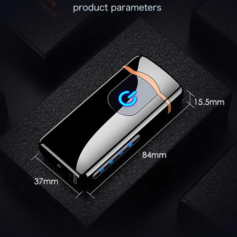 

New Plasma lighter Arc flame lighter USB charging cigarette lighter Touch sensing cigar lighters Windproof Electronic lighter