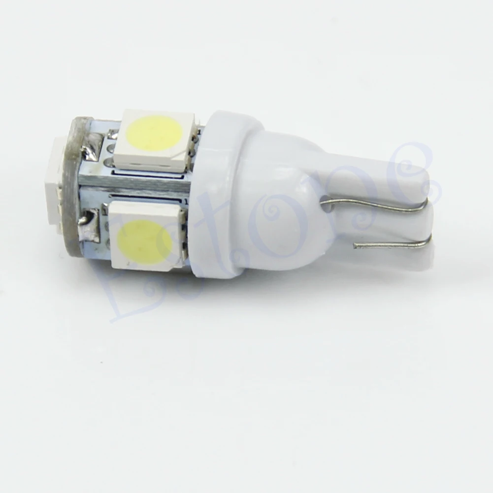 

2021 New 10PCS T10 5050 SMD 5-LED 194 168 W5W 360 Wedge Bulb Car Tail light XENON White