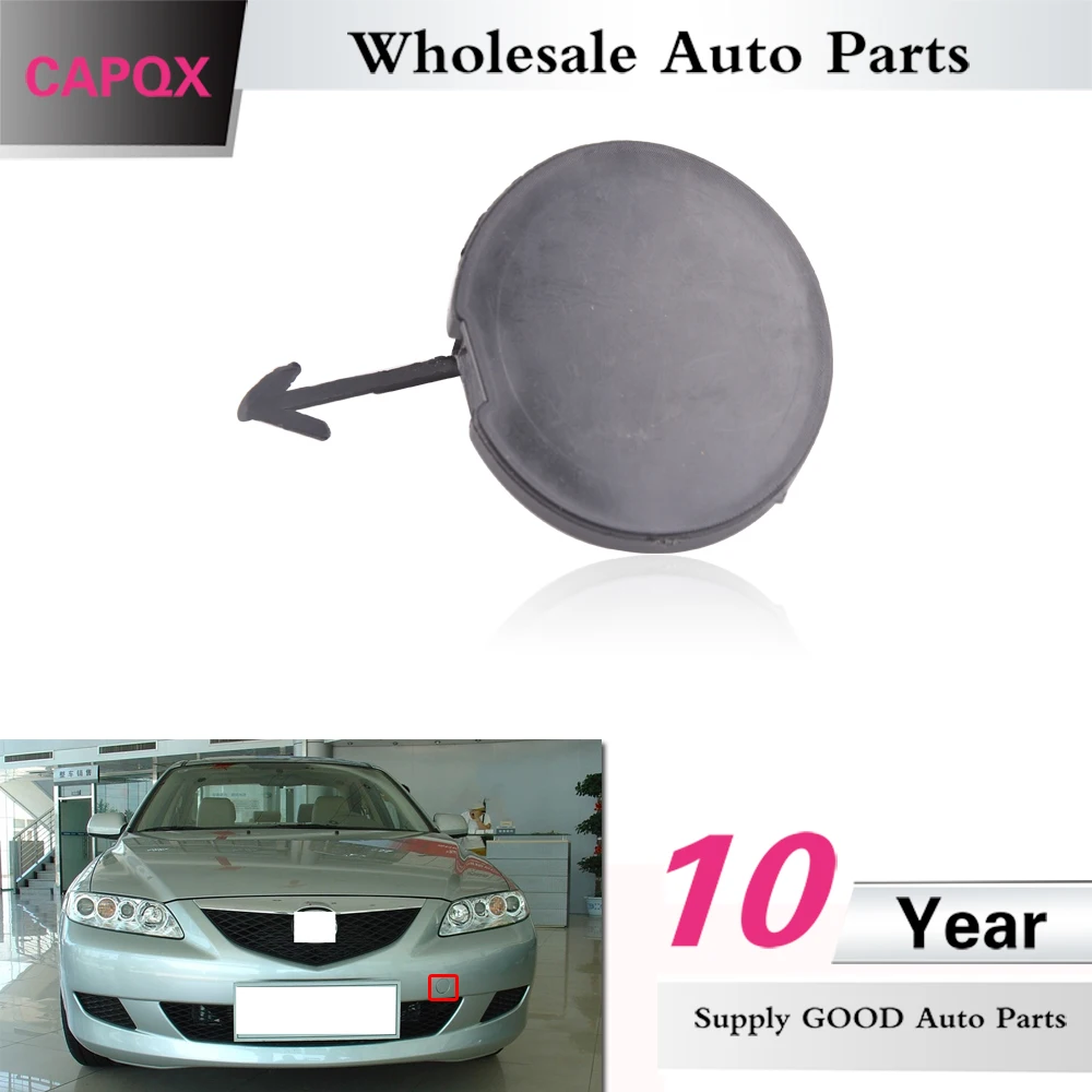 CAPQX для Mazda 6 Mazda6 2003 2004 переднего бампера крышка гкузов прицепа бампер-буксировочный кронштейн крышка переднего бампера Буксировочный Крюк Крышка Кепки