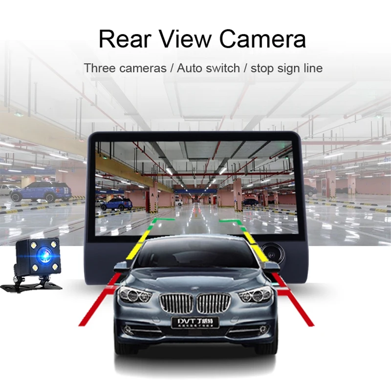 

3 In 1 Radar Car Dvr Gps Tracker 4.0 Inch 3 Way Cameras Video Recorder Radar Detector Dashcam Camcorder Russian Voice
