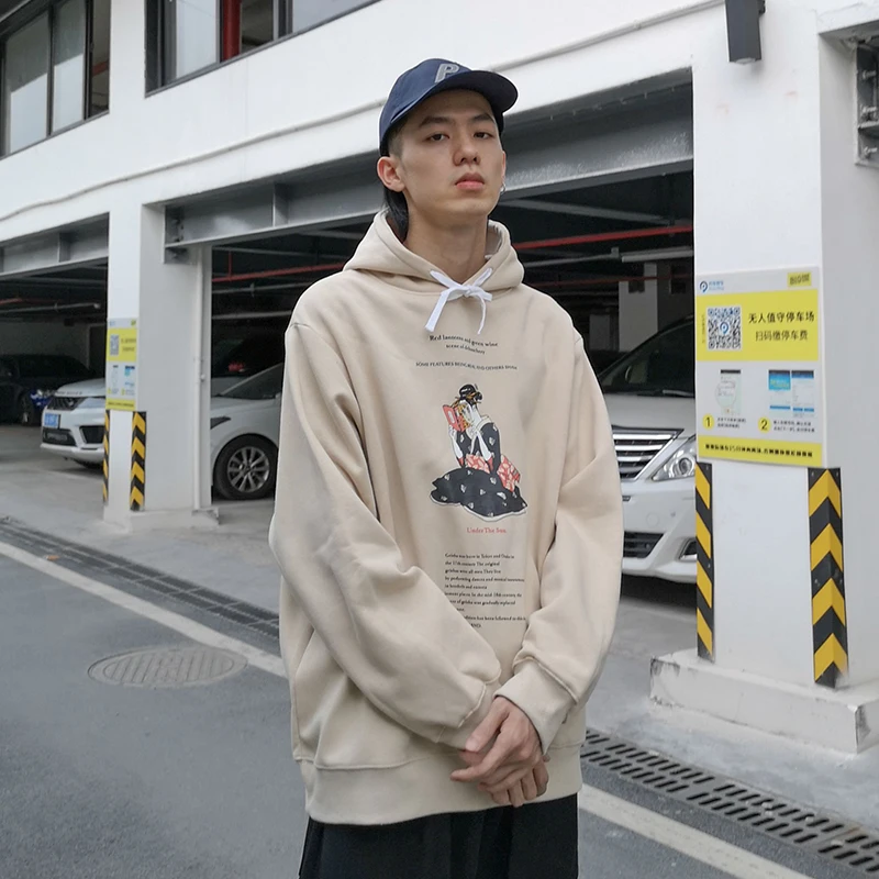 HISTREX Japan Harajuku Ukiyo-e мужские толстовки с капюшоном повседневная куртка принтом