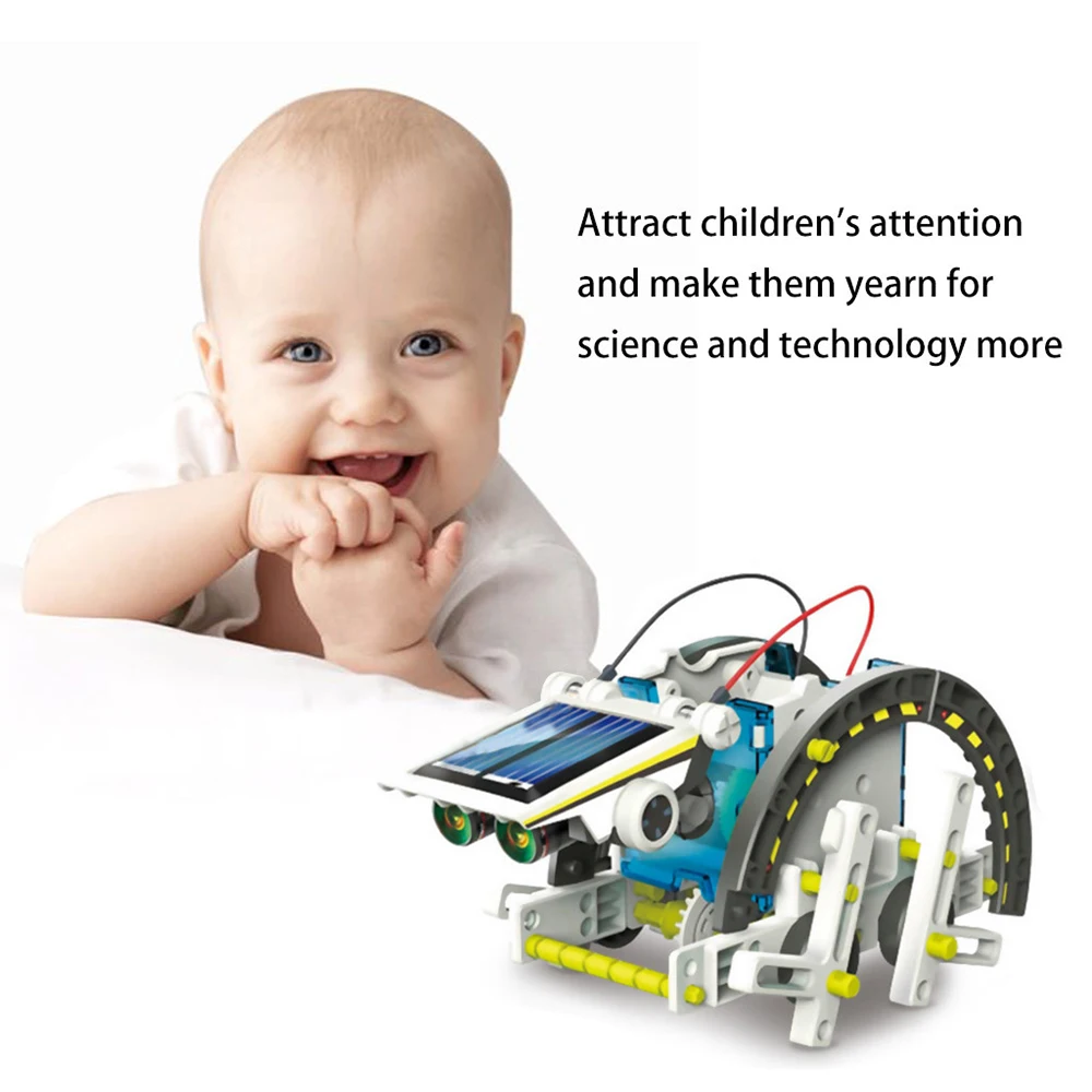 Роботы на солнечных батарейках 13 в 1 набор трансформируемых роботов обучающая