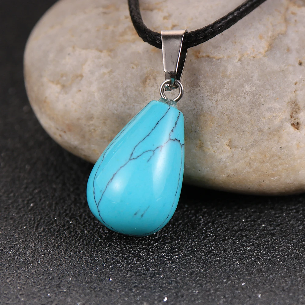 Женское и мужское ожерелье с подвеской из натурального камня тигровый глаз опал