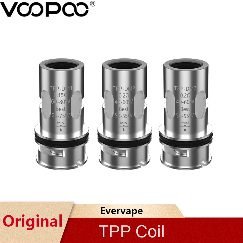 

3-9pcs Voopoo TPP Coil TPP-DM1 Coil 0.15ohm TPP-DM2 Coil 0.2ohm Head TPP DM1 DM2 for E Cigarette Drag 3 Drag X Plus Pod Vape Kit
