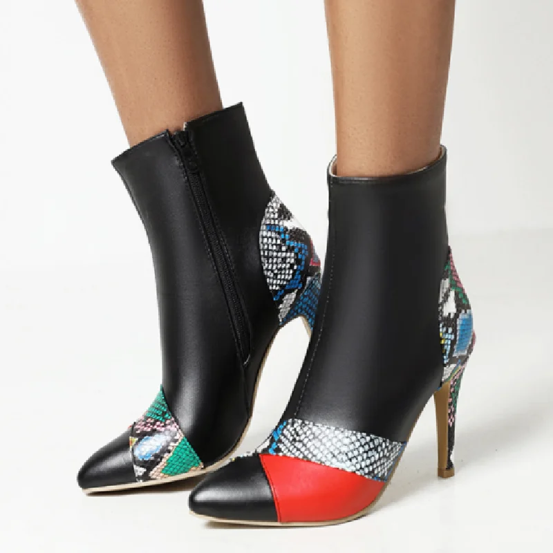 

Женские ботинки, осенне-зимние современные ботильоны на высоком тонком каблуке с острым носком, разные цвета, ботинки в уличном стиле, размеры 34-50