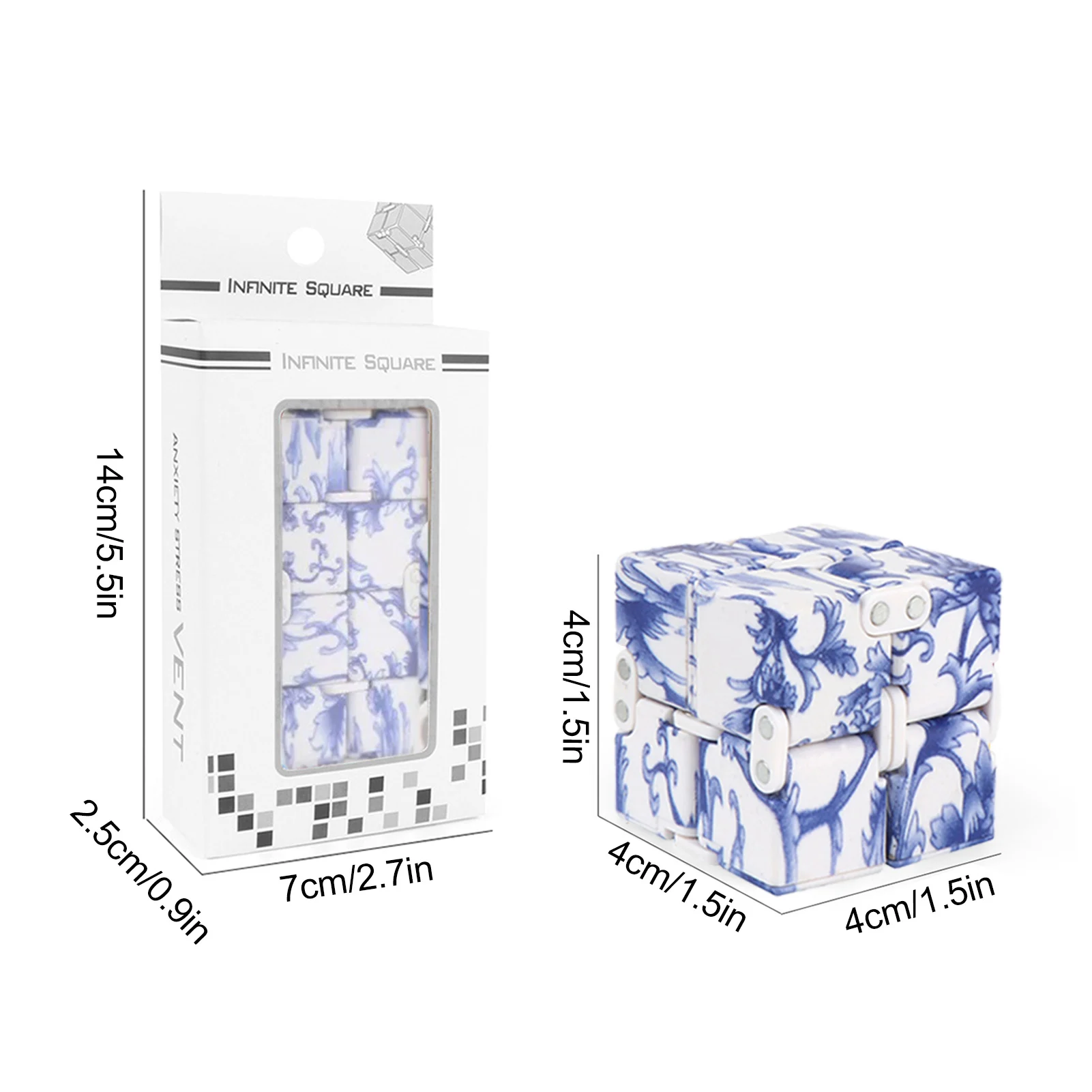 Juguete de descompresi&oacute;n para ni&ntilde;os y adultos, cubo m&aacute;gico infinito, rompecabezas cuadrado, juguete para aliviar el estr&eacute;s, juego de mano divertido, laberinto de cuatro esquinas-5