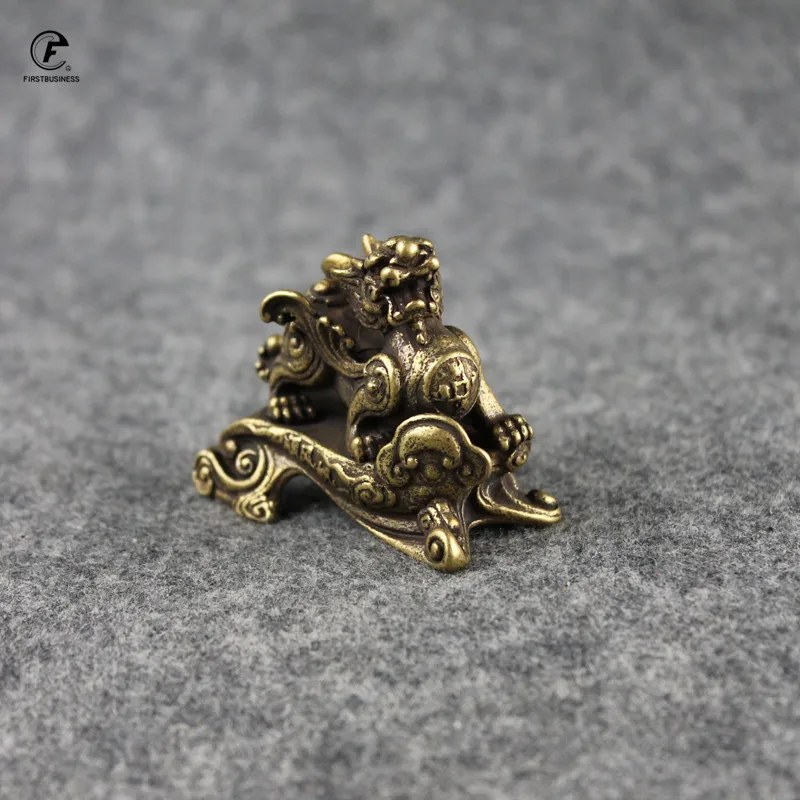 Медный дракон домашнее украшение китайский 12 Зодиак животное талисман