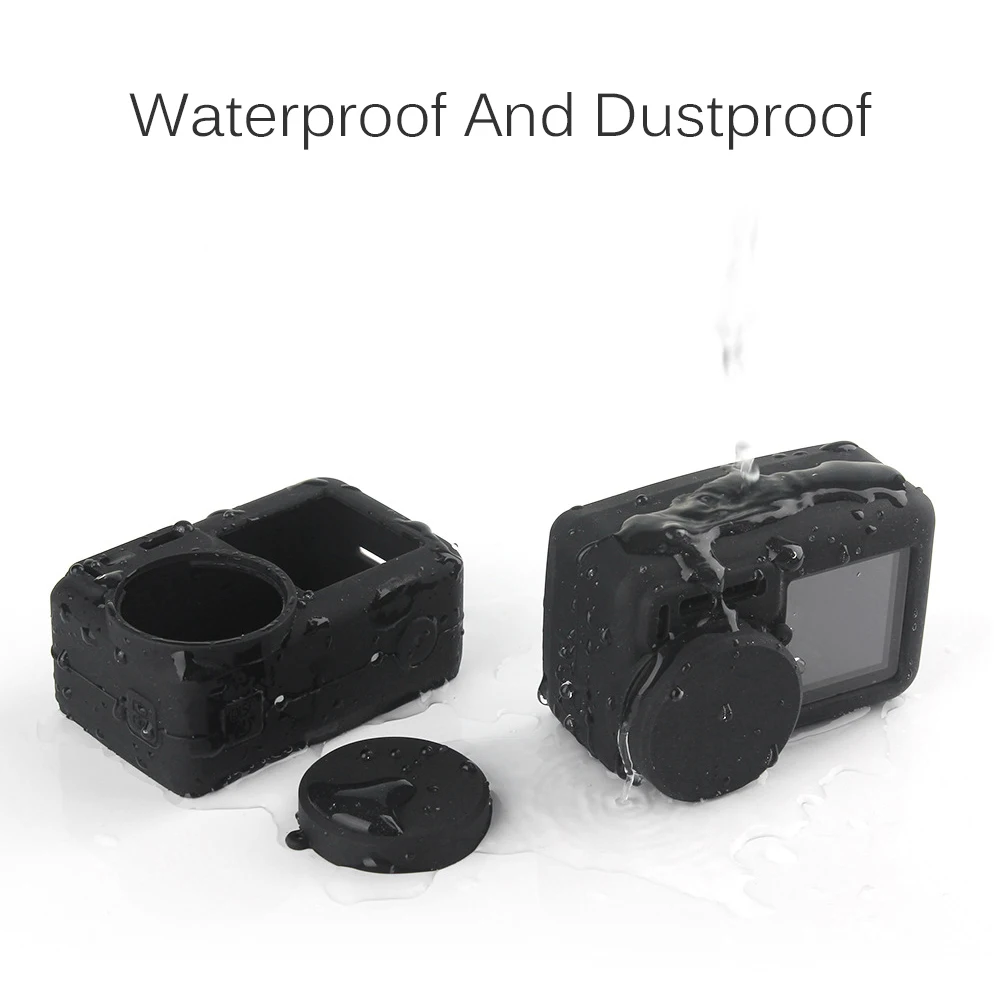 Силиконовый мягкий защитный чехол Корпус для DJI OSMO ACTION Gopro Hero 8 7 6 5 черный серебристый белый Экшн-камера