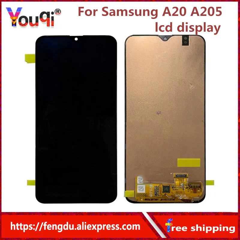 Youqi 6 4 &quotЖК для samsung Galaxy A20 A205 SM-A205F ЖК-экран Замена A205F дисплей | Мобильные телефоны