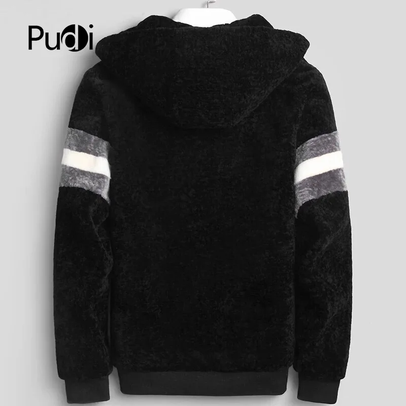 PUDI Мужское пальто Новая мода шерсть база мяч куртки с капюшоном Осень Зима Повседневная Верхняя одежда пальто 2 цвета MT803