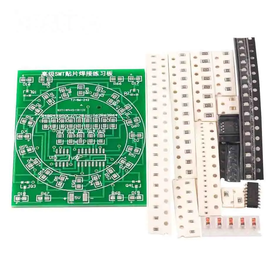 Плата для пайки компонентов SMD CD4017 + NE55, набор водсветильник, тренировочная плата для обучения навыкам, тренировочная плата