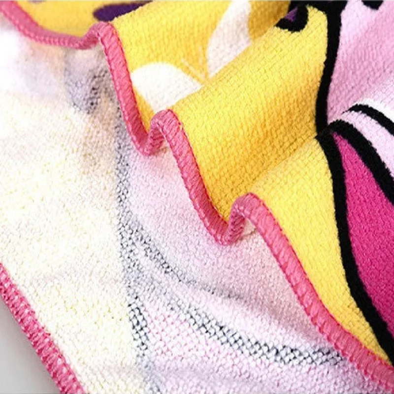 Детское пончо с капюшоном банное полотенце толстовка из микрофибры мультяшным