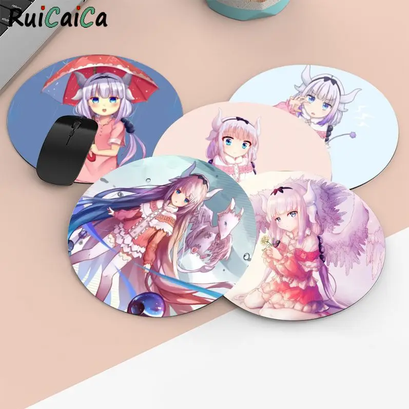 

RuiCaiCa Non Slip PC Miss Kobayashi's Dragon Maid gamer play mats round gaming Mousepad gaming Mousepad Rug For Laptop Notebook