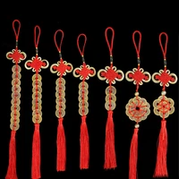 chinese feng shui coins tassel for wealth and success silk tassel brush chinese lucky copper coins tassel for wedding party gift
