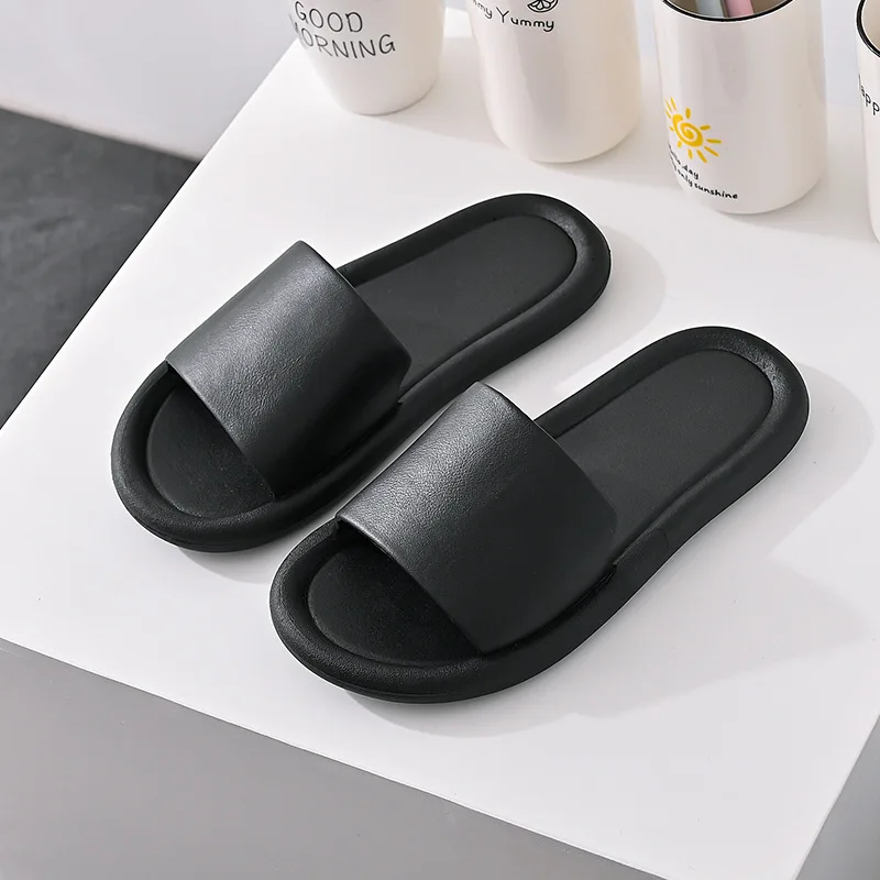 

Summer slippers women's home bathroom slippers indoor PVC slippers couple sandals men's sandals platform slippers