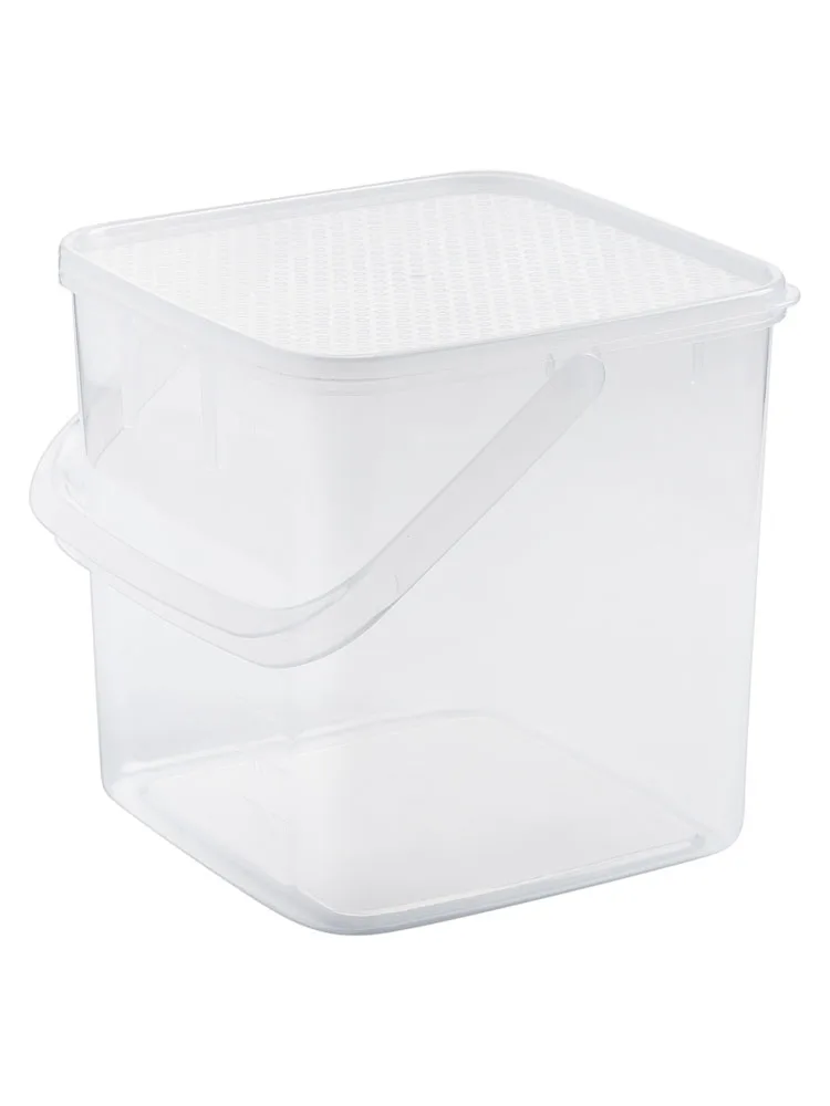 

5.5L Plastic Rice Grain Storage Box Sealed Moisture-proof Large Pet Food Storage Container Handle With Spoon Anti-Oxidation