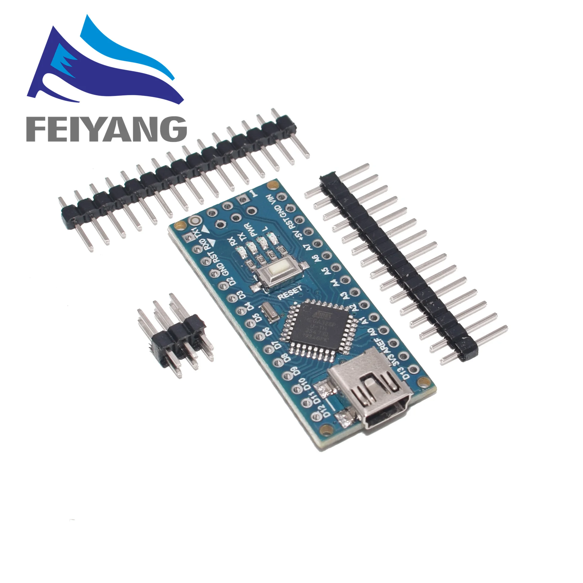 100 шт. мини-usb/MICRO USB Nano 3,0 ATMEGA328P/ATMEGA168P контроллер совместимый NANO CH340 USB драйвер без кабеля