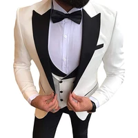 light color aesido casual mens suits slim fit 3 piece notch lapel prom tuxedos groomsmen for wedding blazervestpants