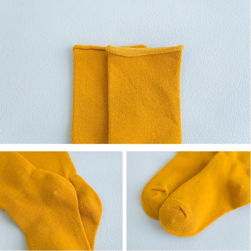 

Baby Lotus Autumn Winter Solid Kids Mid Tube Socks Cotton Beauty Candy Colors Baby Girl Socks Toddler Socks