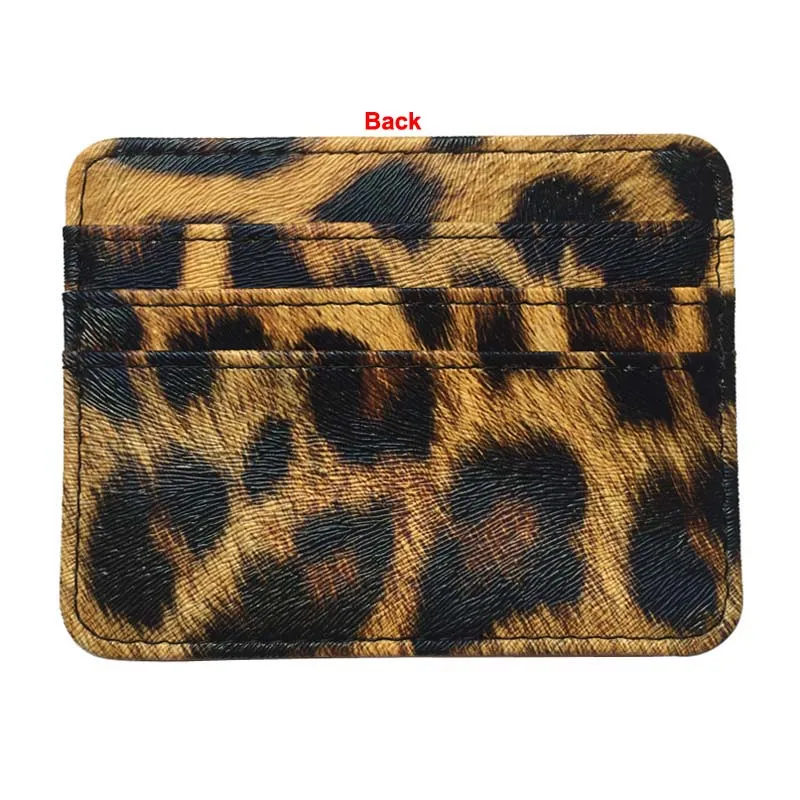 3 цвета держатель для карт женщин и мужчин из искусственной кожи с леопардовым