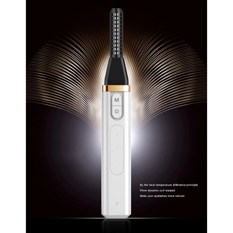 

USB Electric Eyelash Curler Heating Ions Heated Eyelash Curling Quick Natural Curling For Woman KG66