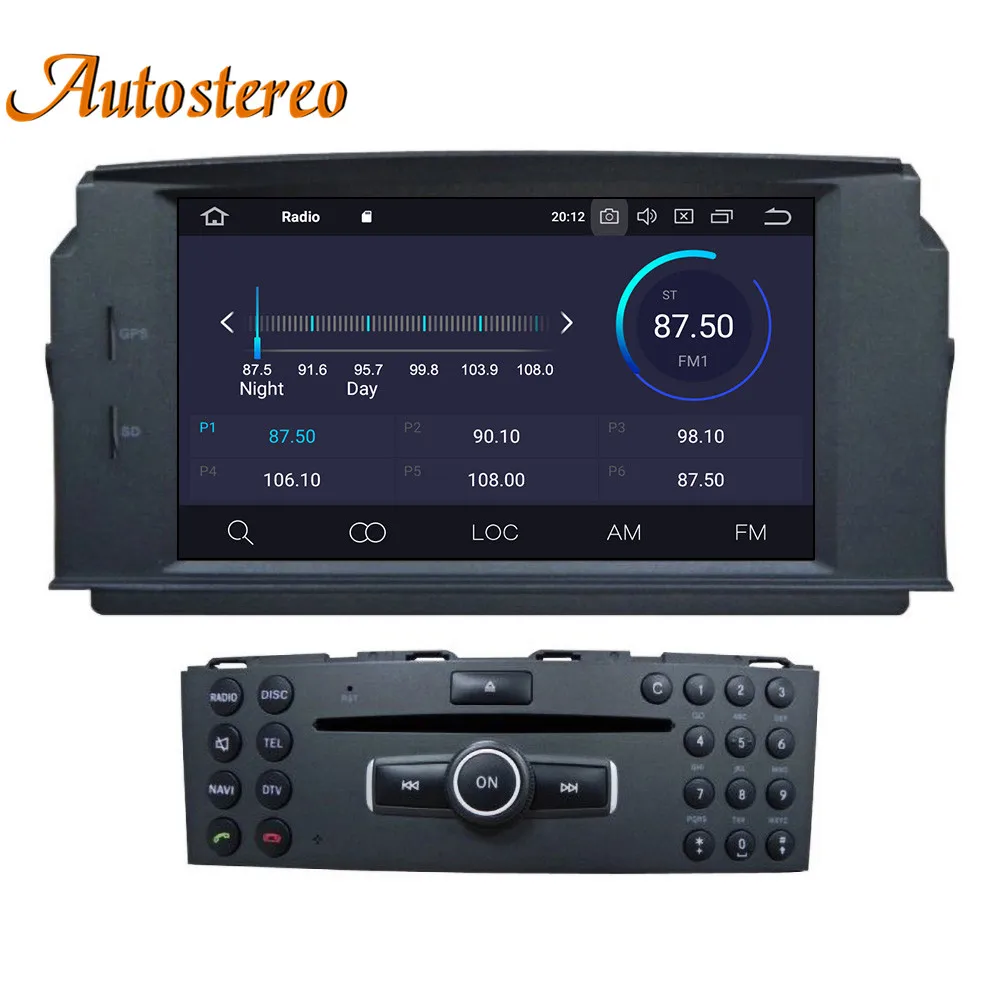 DSP Android 9,0 64 ГБ Автомобильный gps навигатор dvd-плеер для MERCEDES BENZ C Class C180/C200/C230 W204 автомобильное радио стерео головное устройство