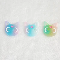 10pcs 2428mm cat flatback resin cabochons charms necklace pendant earring accessories for diy jewelry making
