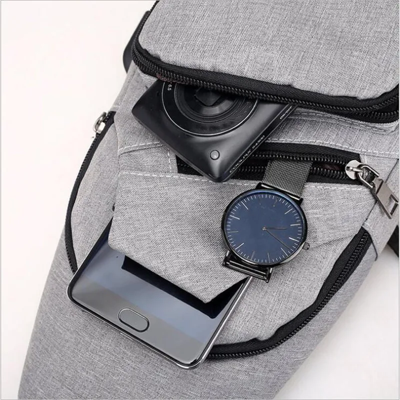 

2021 Men's Shoulder Bags USB Charging Crossbody Bags Male Anti Theft Chest Bag Casual High Quality Travel Messengers Bag
