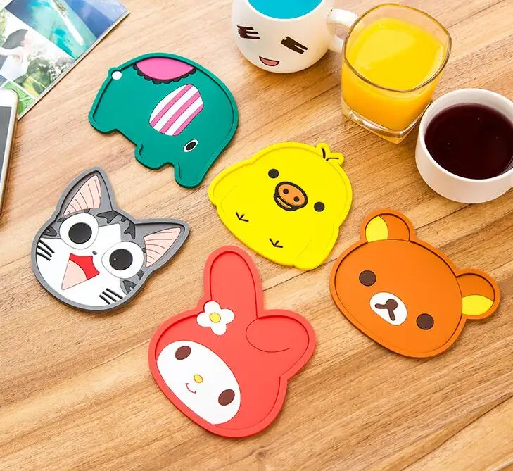 

1 Pieces Hot Thickening Silicone Insulation Pad Cartoon Felt Antiskid Mat Cup Table Mat Bowl Cup Pads Mat Drink Coaster Placemat