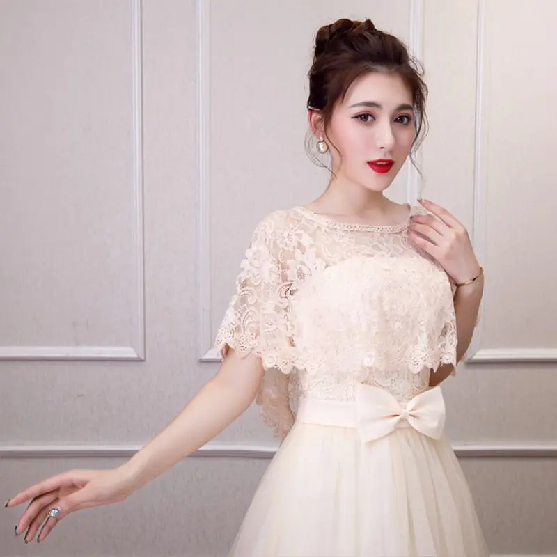 Женская винтажная кружевная накидка с цветочным рисунком летняя однотонная