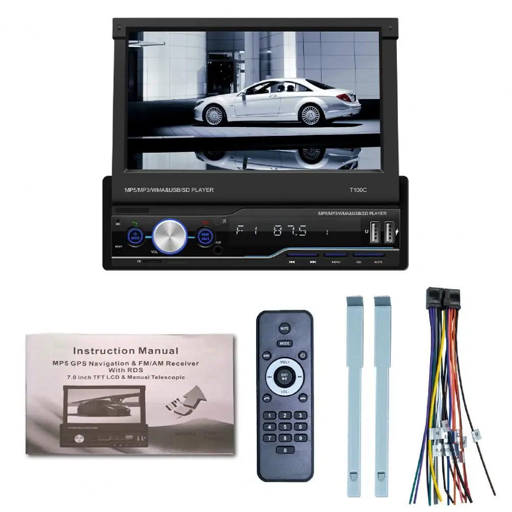 

7inch Car MP5 Player Multifunctional Dual USB Bluetooth Calling MP4 Player HD Reversing Image FM/AM TF DVD Radio for Car