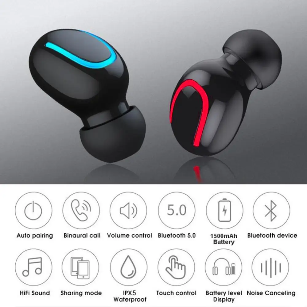 TWS-стереонаушники HBQ с поддержкой Bluetooth 5 0 и микрофоном | Электроника