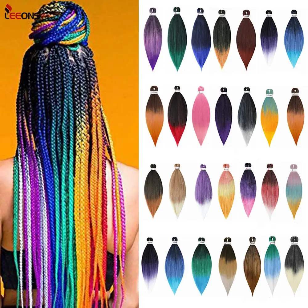 

Leeons Easy Braiding Hair Colorful 26" Ez Braid Pre Stretched Hair Expressions Synthetic Braiding Hair Crochet Hair Extension