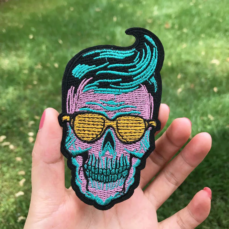 Prajna нашивка в виде хиппи kanagawa Wave Iron On Embroidered Patches для одежды нашивка в полоску Ван Гог странные вещи аппликация - Цвет: Золотой