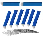 50 шт., синие U-образные иглы для татуажа бровей, 12, 14, 16, 18 пин