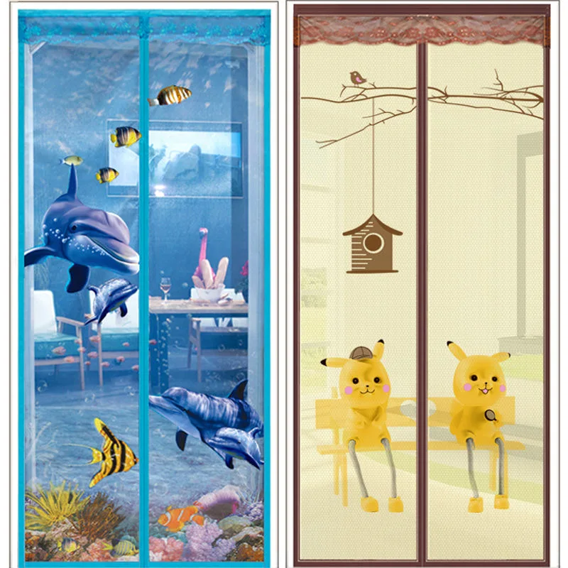 Занавеска на липучке с защитой от комаров летняя Магнитная занавеска для экрана