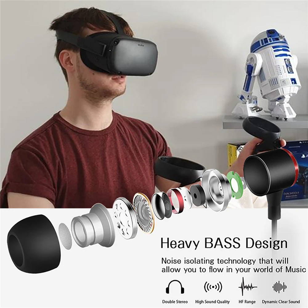 Игровые наушники-вкладыши VR для Oculus Quest VR-гарнитура Все в одном игровые Очки