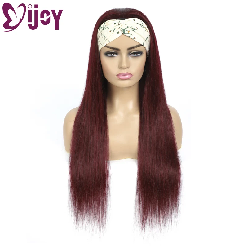 99J RedWine бразильские прямые парики на голову для черных женщин IJOY Non Remy
