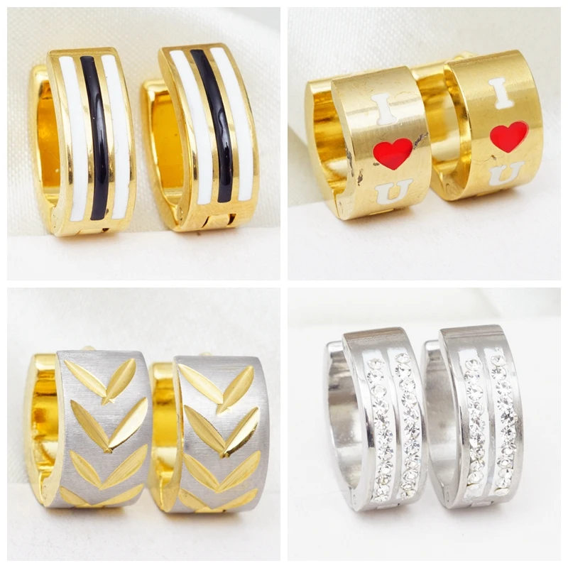 Небольшие серьги кольца из нержавеющей стали для женщин золотые шорты девочек с