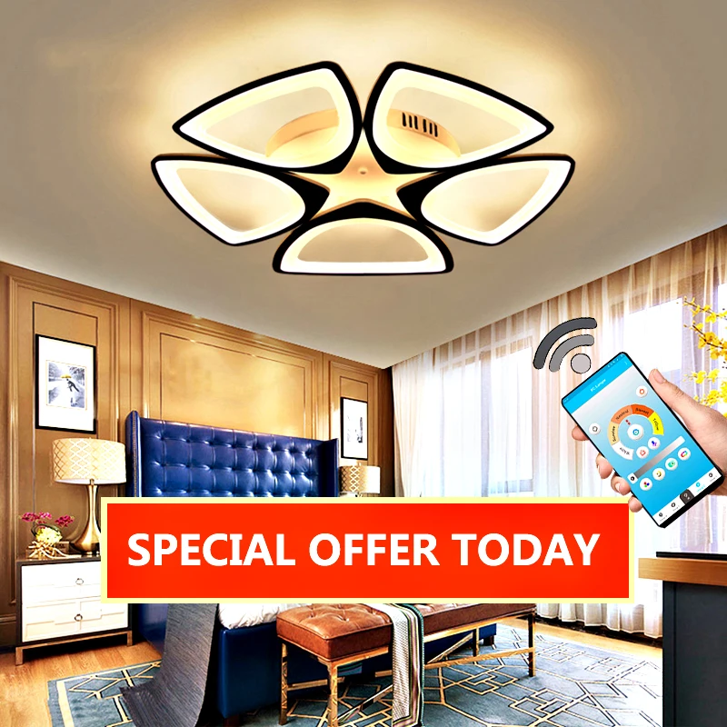 Светодиодная акриловая Потолочная люстра для спальни столовой|Люстры| |