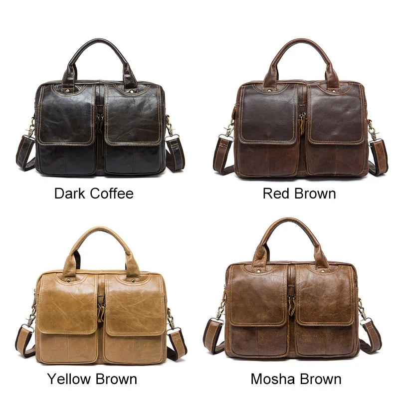 Дорожный деловой мессенджер из натуральной кожи для мужчин и женщин портфель