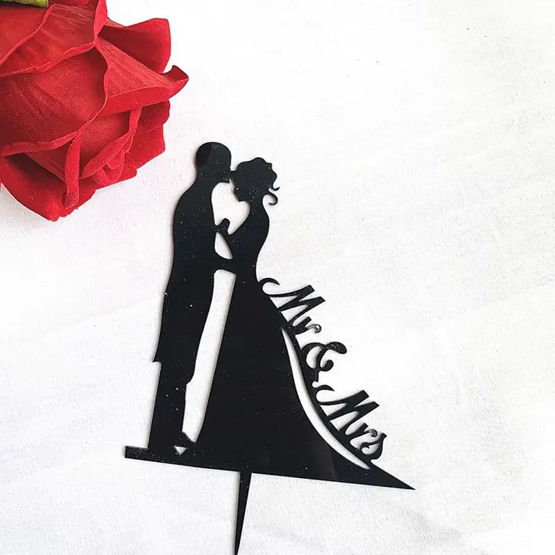 

Valentine's Day Acrylic Cake Insert Card Dessert Bread Topper Cakes Flag Picks Tanabata Baking Foods Decoration Happy Birthday